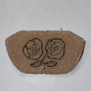 VTG Made In Japan Faux Pearl Beaded Clutch Evening Purse Mini Bag